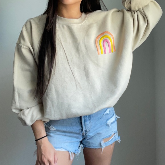 Rainbow Embroidered Sweatshirt - Picture 2 of 8